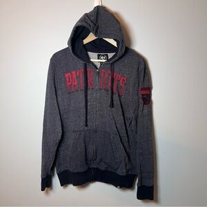 New England Patriots AFC East Full Zip ‘47 Hoodie Size‎ L Blue Sweatshirt NFL